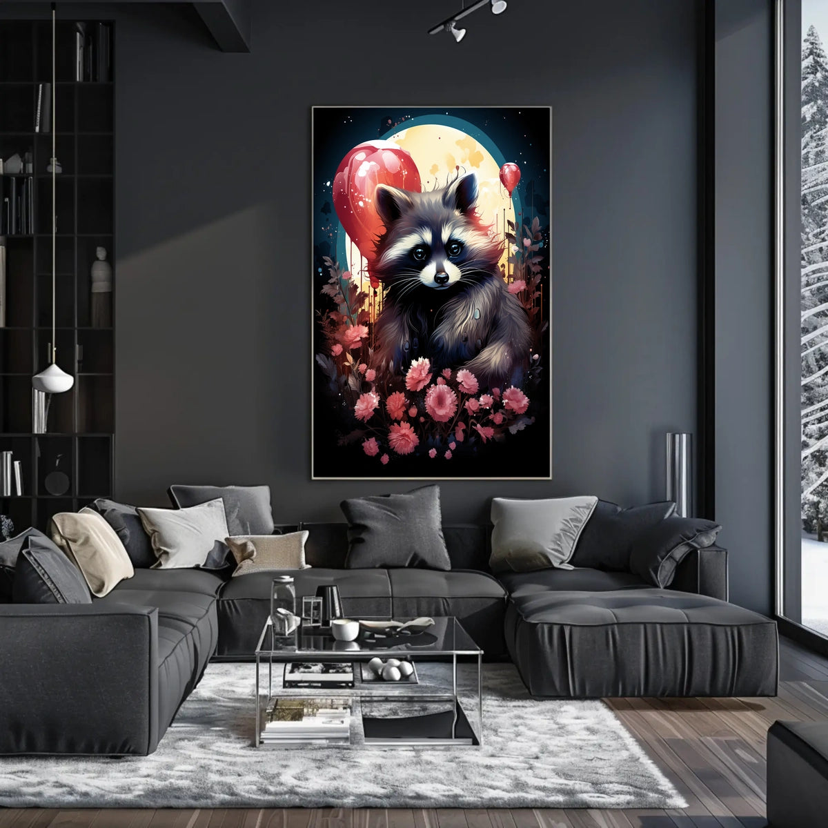 Moonlit Mischief Poster Moonlight Wall Art For Living Rooms