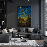 World War II Era Van Gogh Style WWII Poster