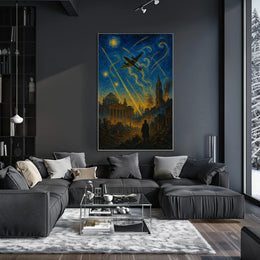 World War II Era Van Gogh Style WWII Poster