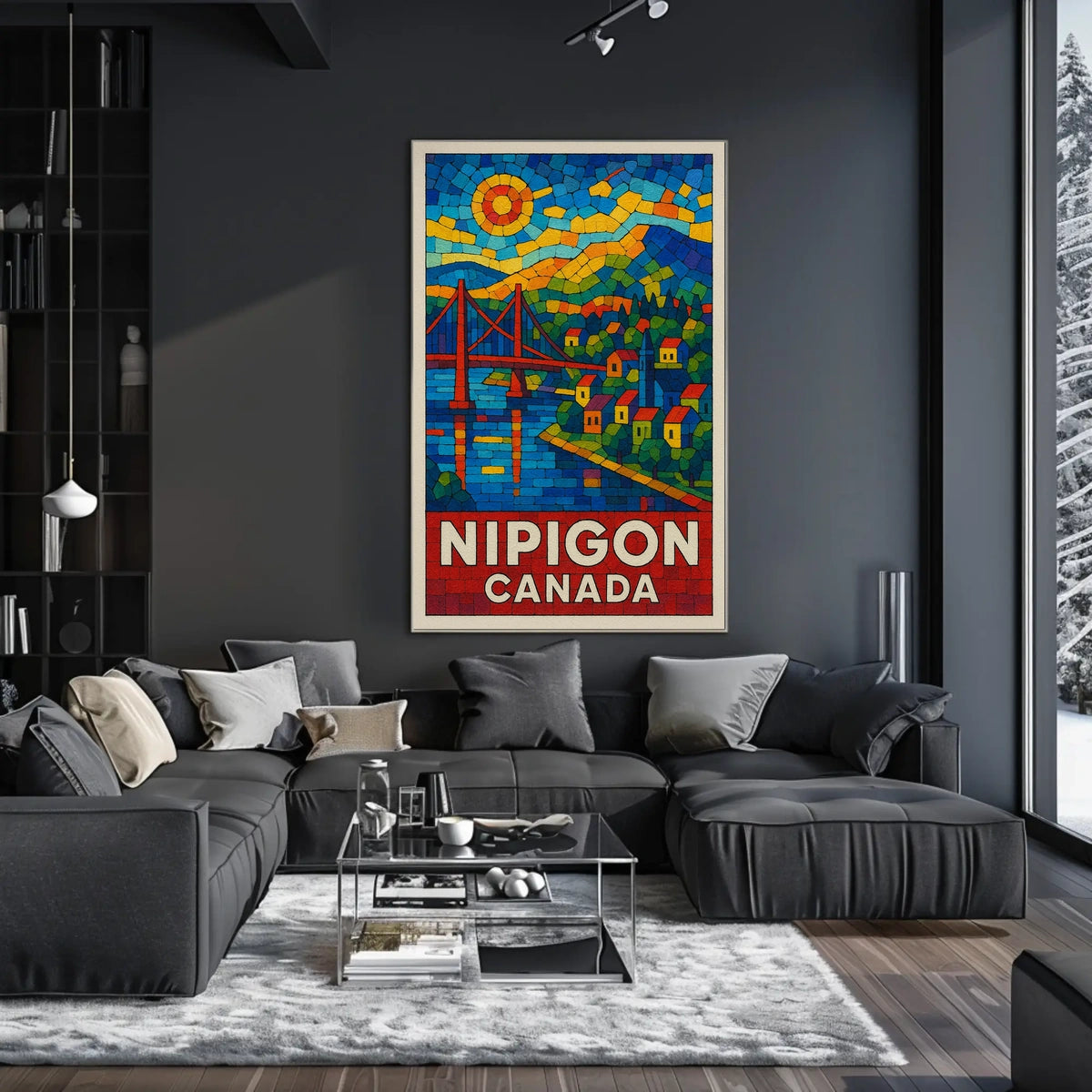 Nipigon Canada Vibrant Mosaic Poster