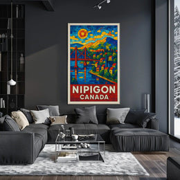 Nipigon Canada Vibrant Mosaic Poster