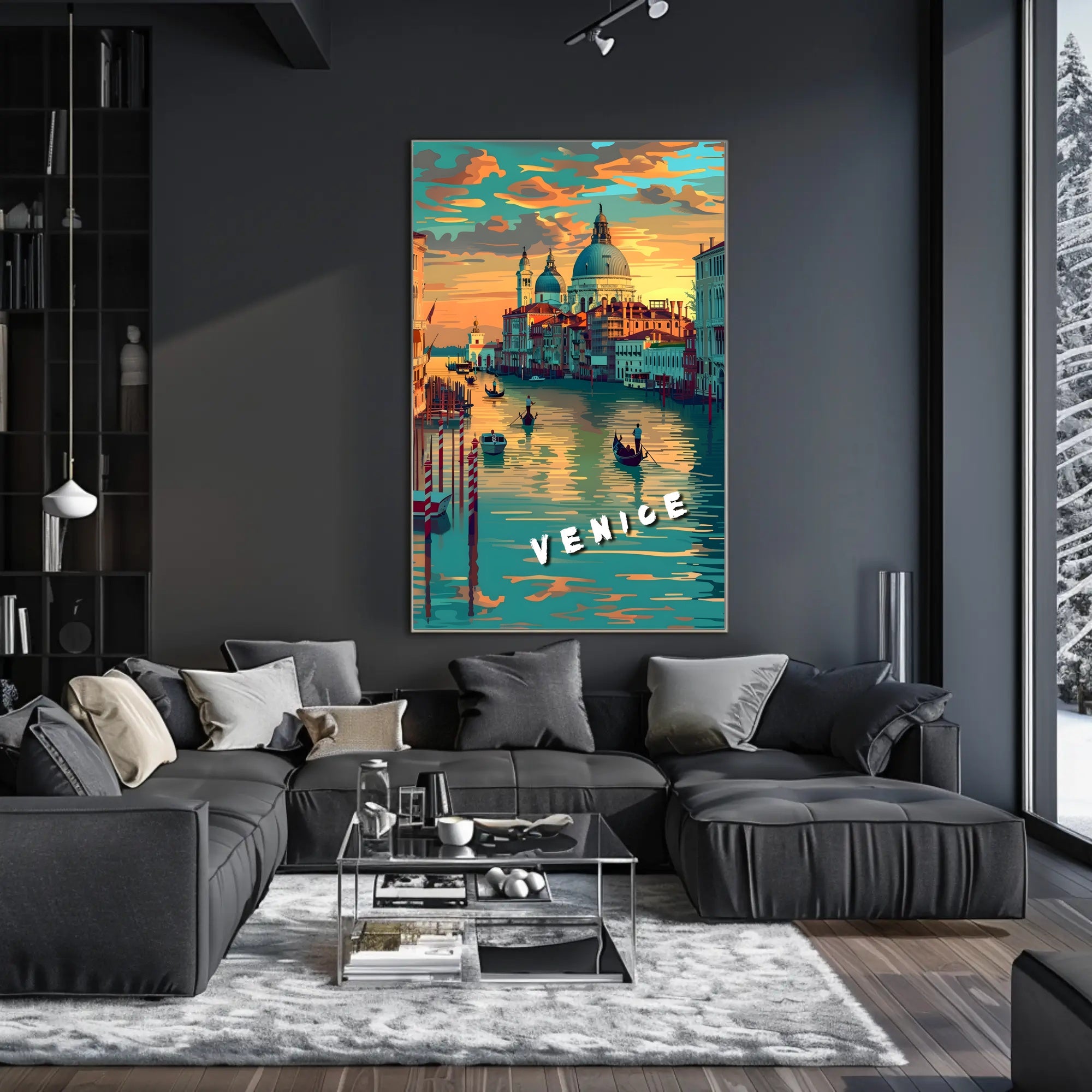 Venice at Sunset Poster