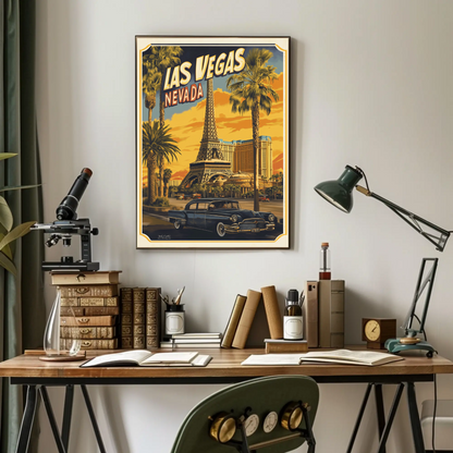 Las Vegas Retro Poster Vintage Style Poster