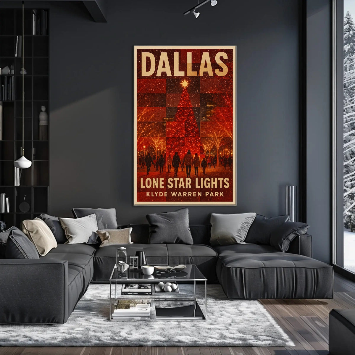 Dallas Lone Star Lights Poster