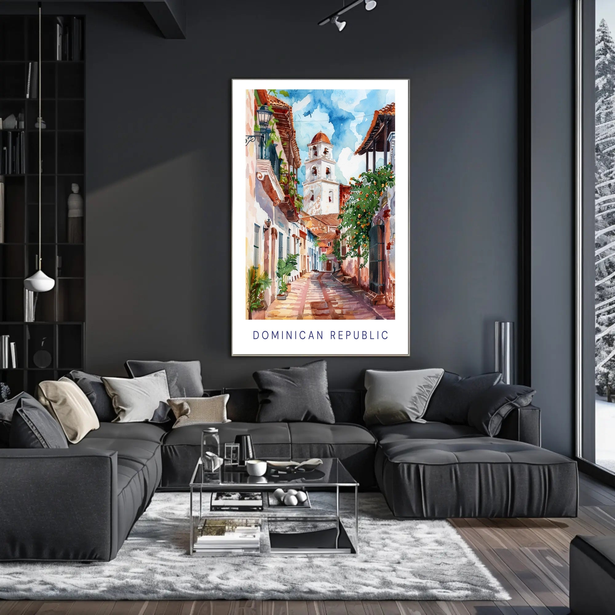 Dominican Republic Street Scene Vibrant Cultural or Heritage Poster PosterGoat