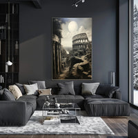 Moonlit Ruins Of Rome Poster