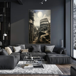 Moonlit Ruins Of Rome Poster