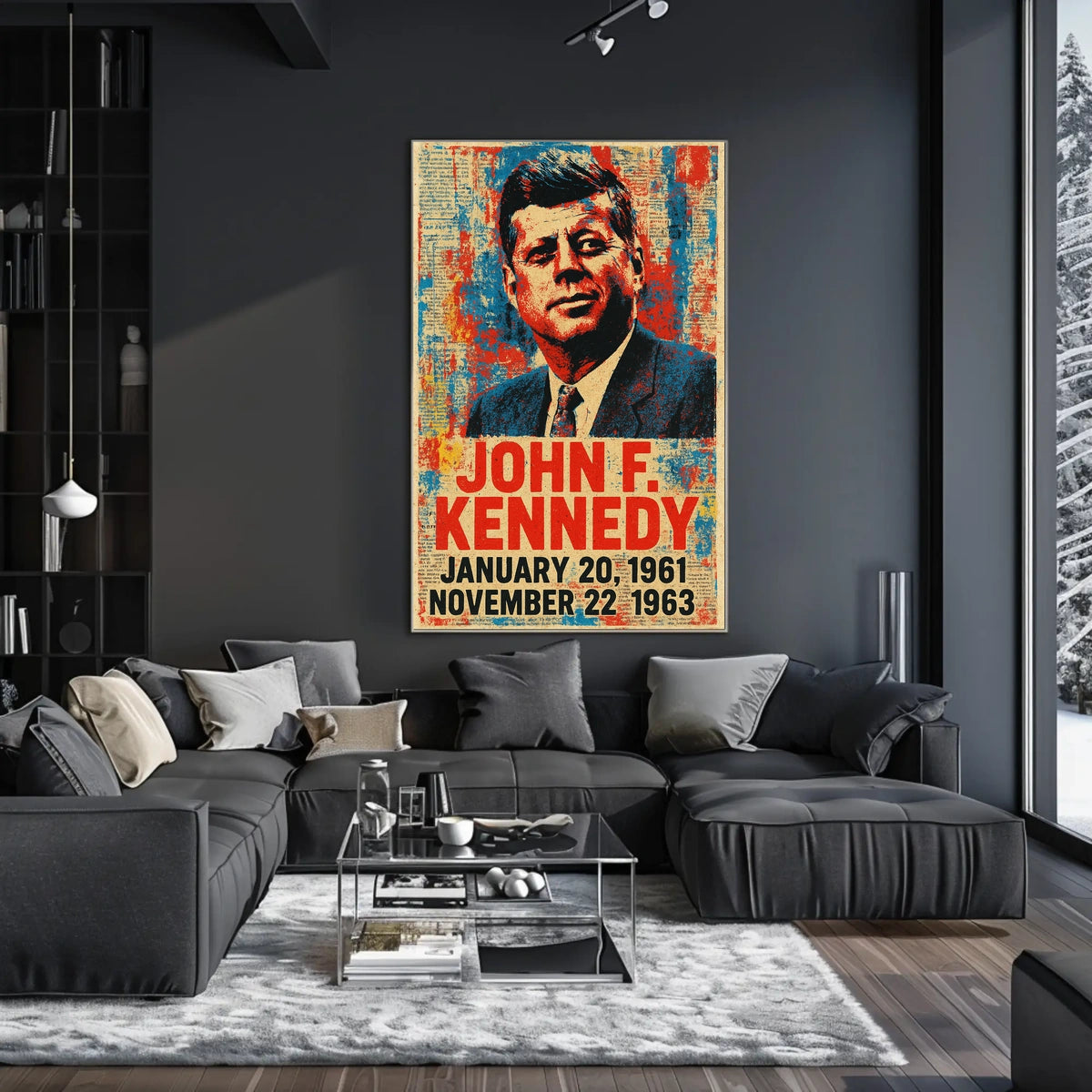 John F. Kennedy 35th President of the United States Street Art Mashup Poster
