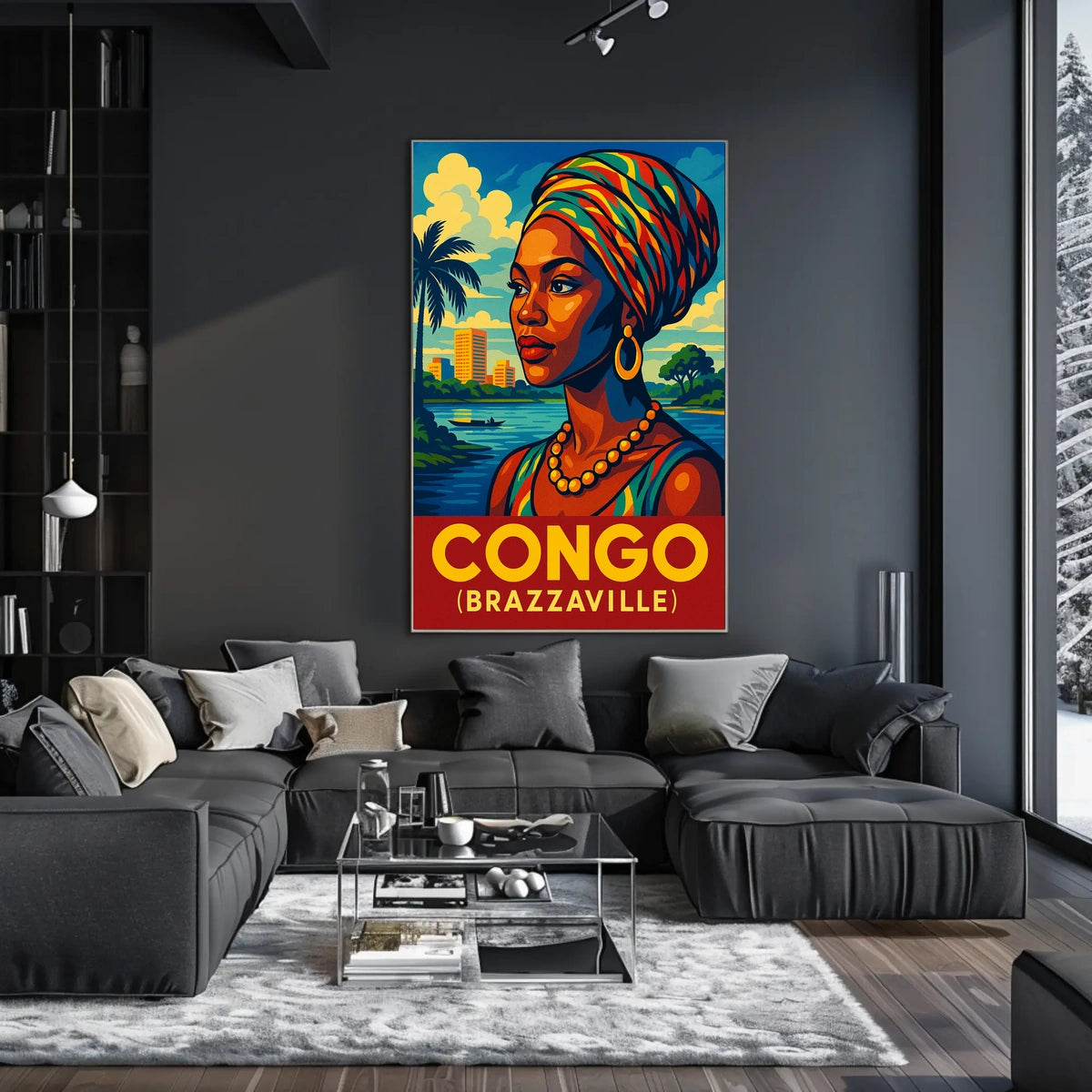Congo (Brazzaville) Vibrant Portrait Poster