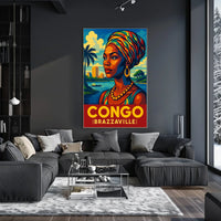 Congo (Brazzaville) Vibrant Portrait Poster