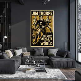Jim Thorpe Legendary Athlete Tribute Poster