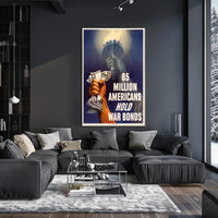 Vintage War Bonds Poster Art Print for Home Decor PosterGoat