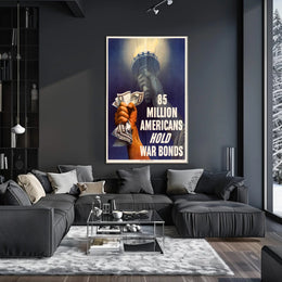 Vintage War Bonds Poster Art Print for Home Decor PosterGoat