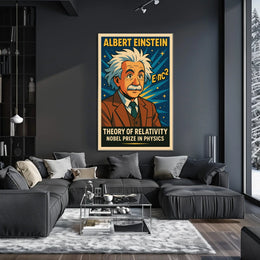 Einstein Relativity Vintage Science Poster