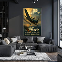 Douglas SBD Dauntless Action Scene WWII Poster
