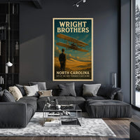 Wright Brothers First Powered Flight Poster