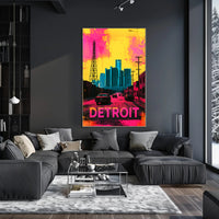 Vibrant Detroit Poster PosterGoat