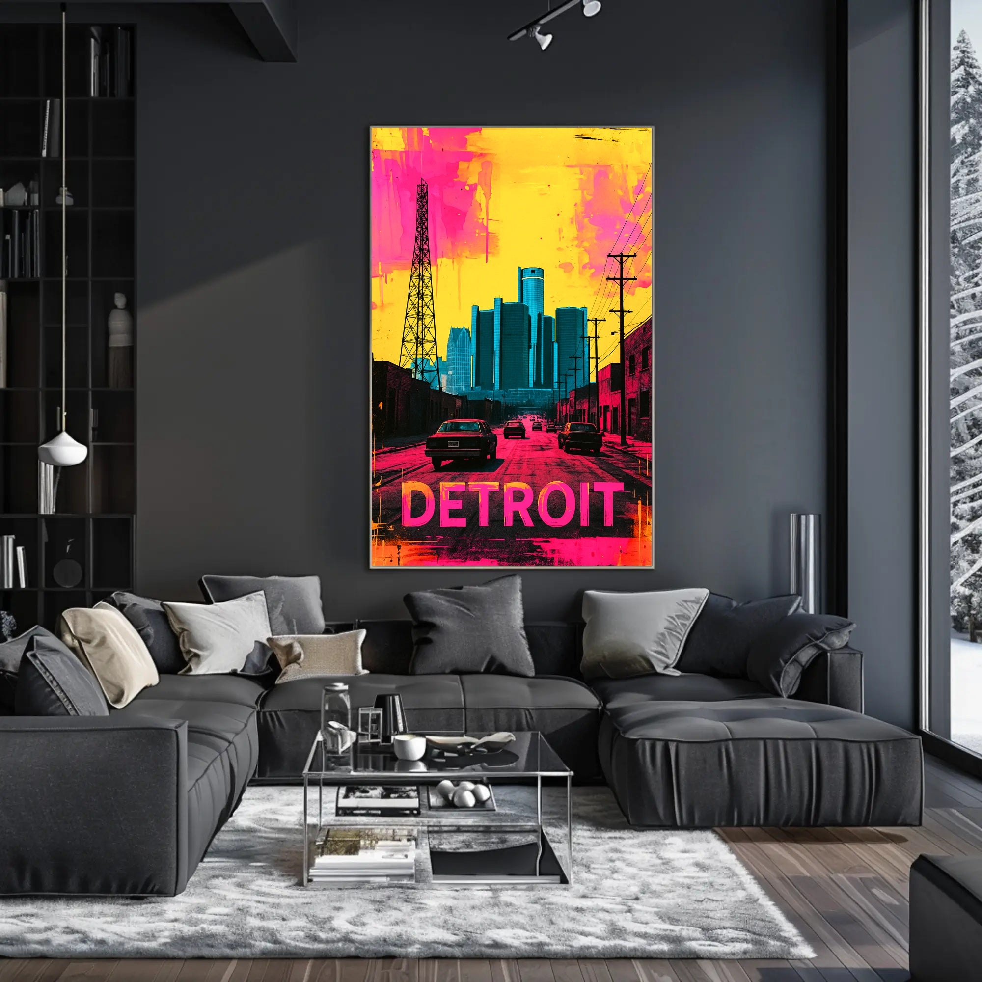 Vibrant Detroit Poster PosterGoat