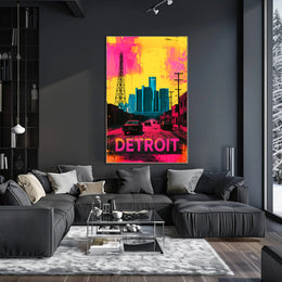 Vibrant Detroit Poster PosterGoat