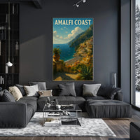 Amalfi Coast Poster Wall Art Coastal Decor Seascape View