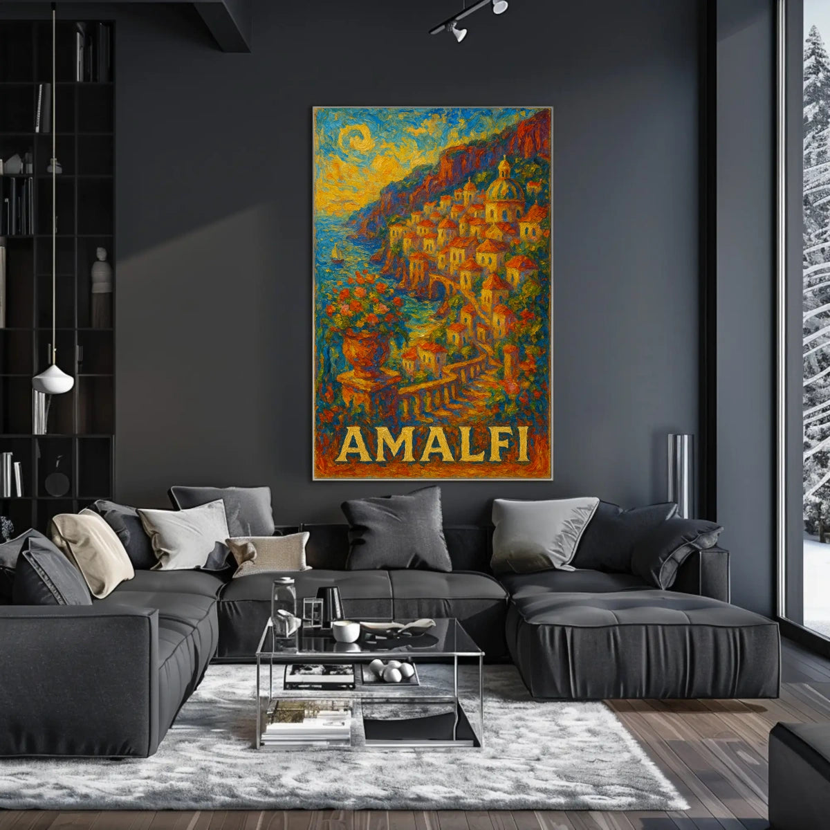 Amalfi Coast A Vibrant Impression Poster