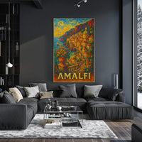 Amalfi Coast A Vibrant Impression Poster