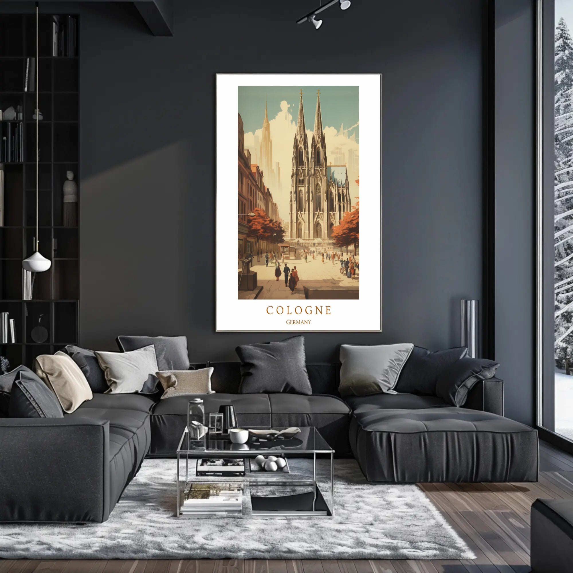 Cologne Cathedral in Autumn Poster PosterGoat