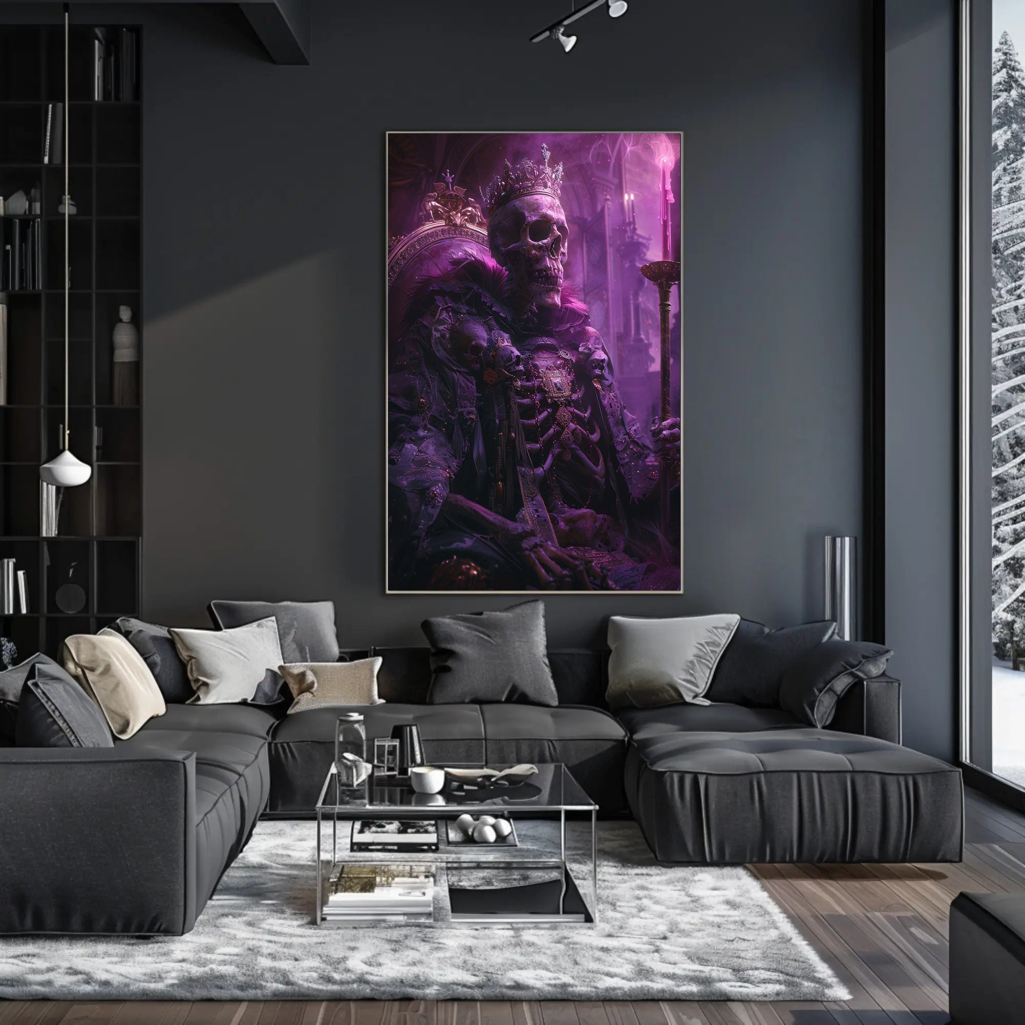 Majestic Morbid Monarchy: Gothic Skeleton Fantasy Poster PosterGoat