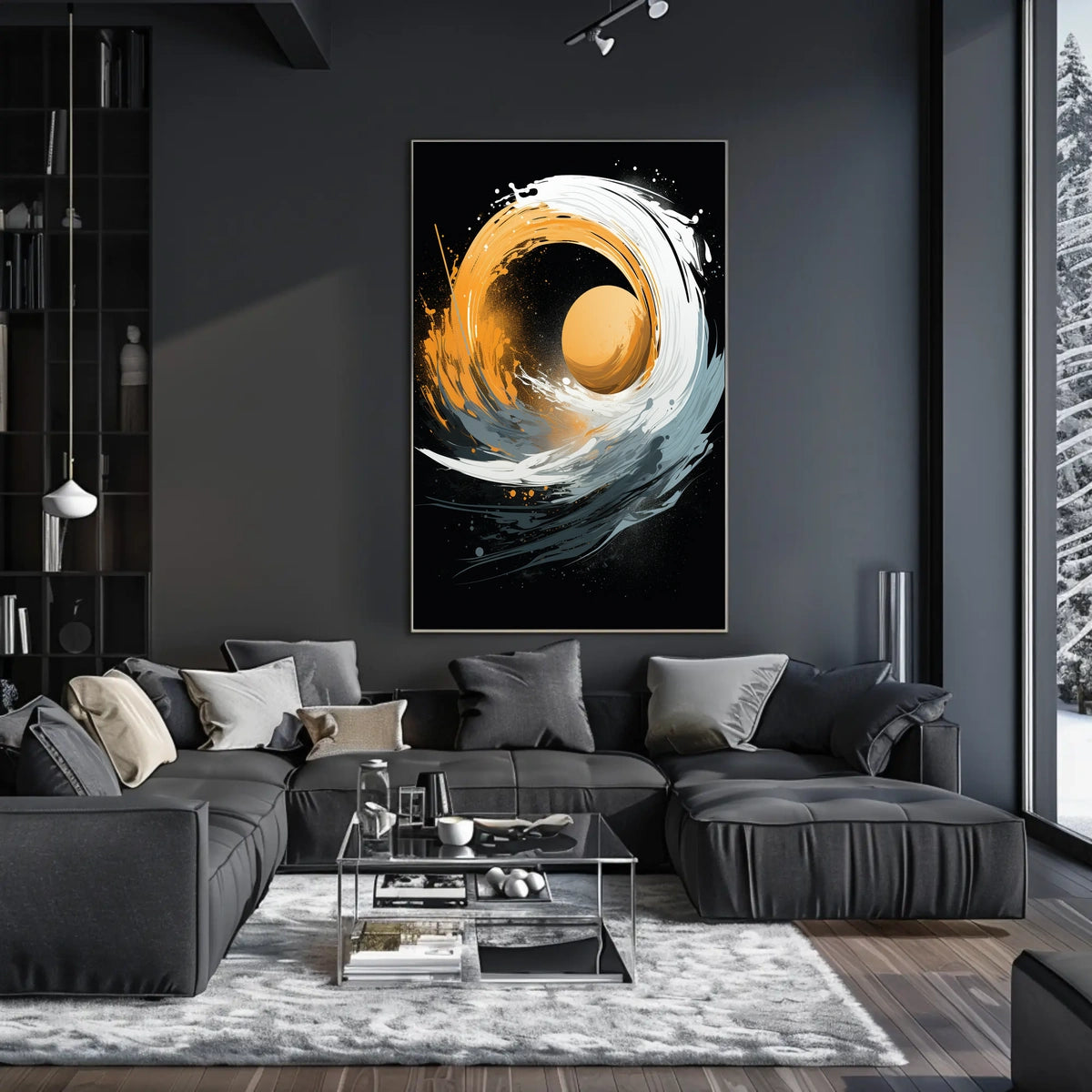 Dynamic Wave Vortex Abstract Art Print Poster