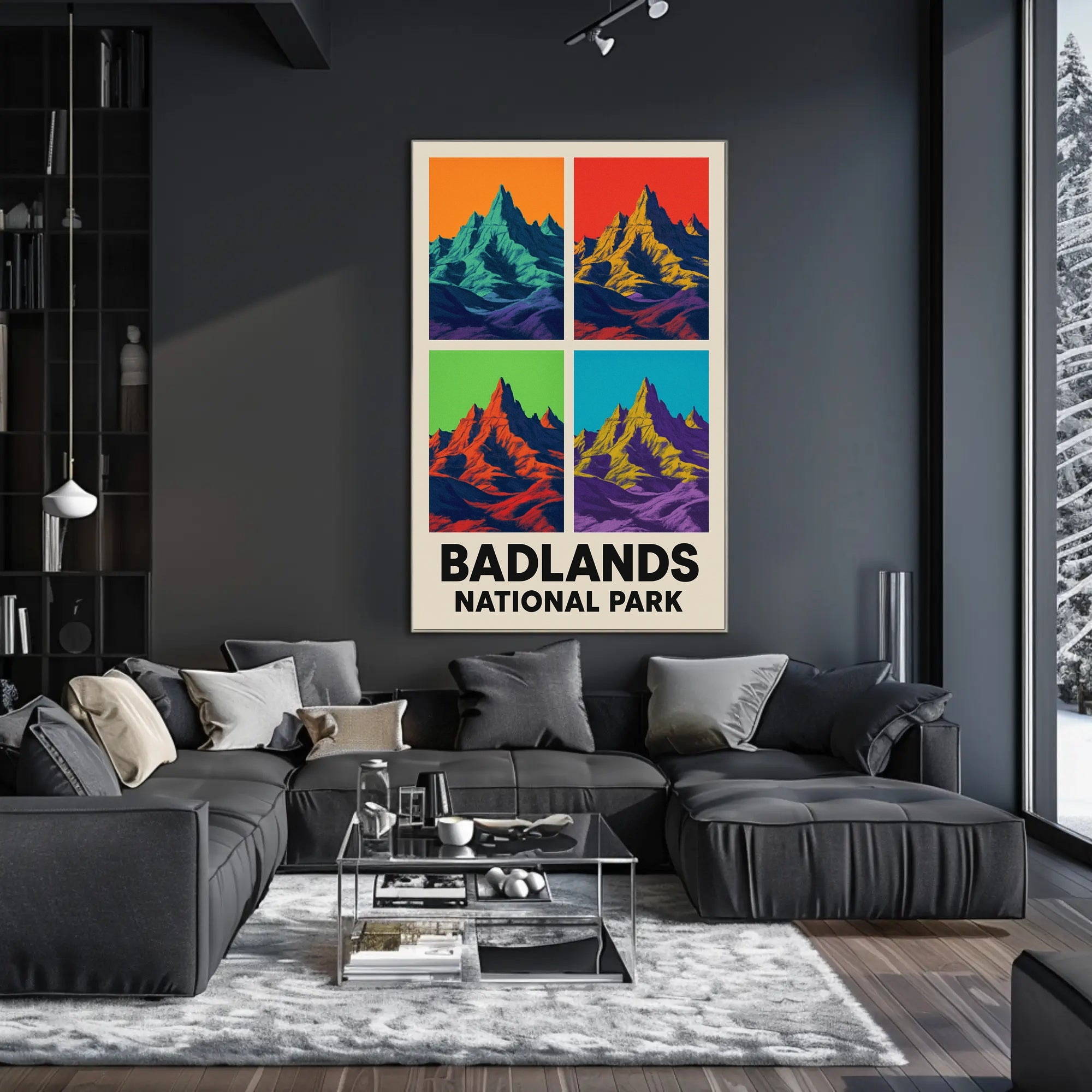 Vibrant Badlands National Park Poster