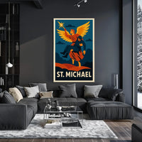 Saint Michael Modern Religious Art Poster