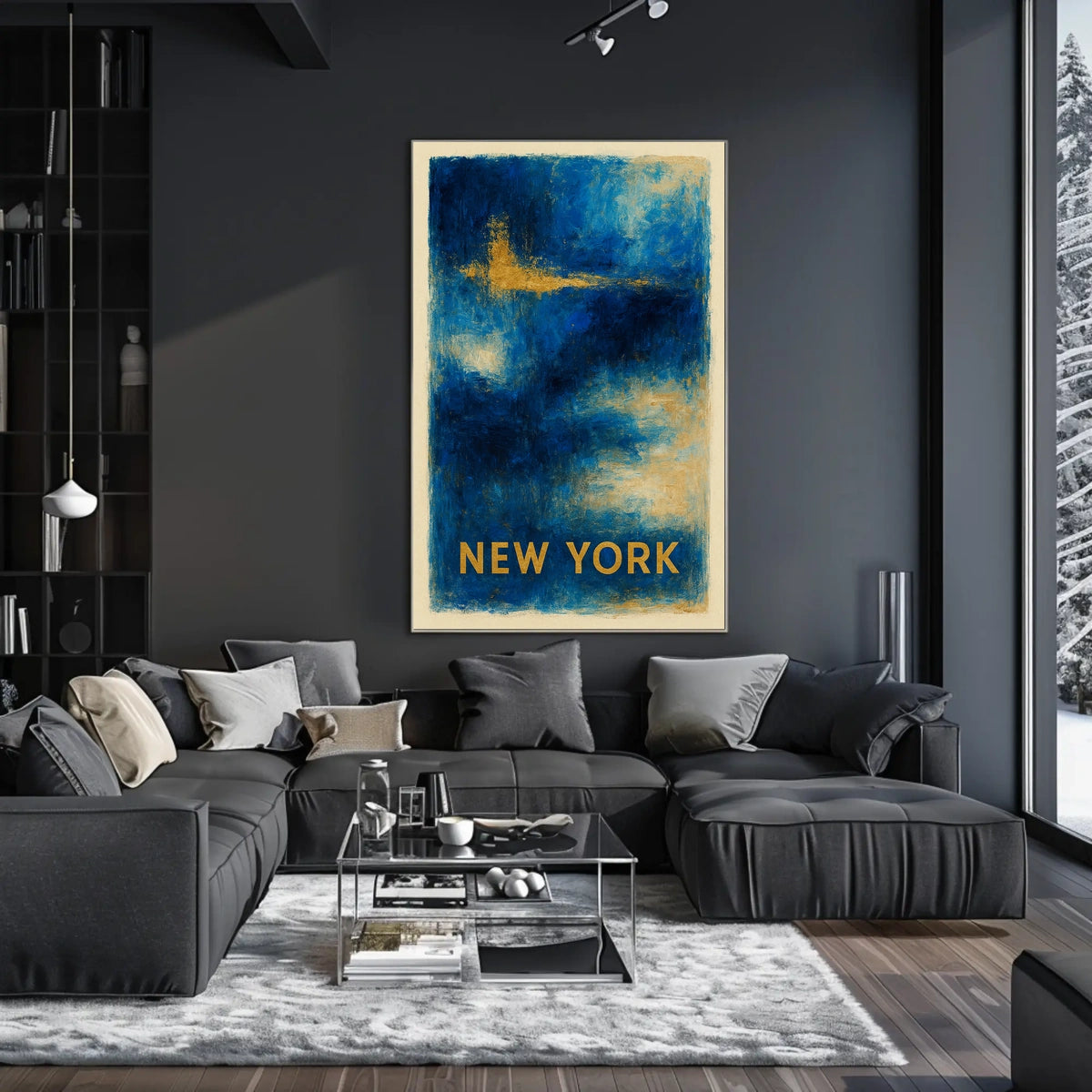 New York Abstract Expression Poster For Modern Wall Art