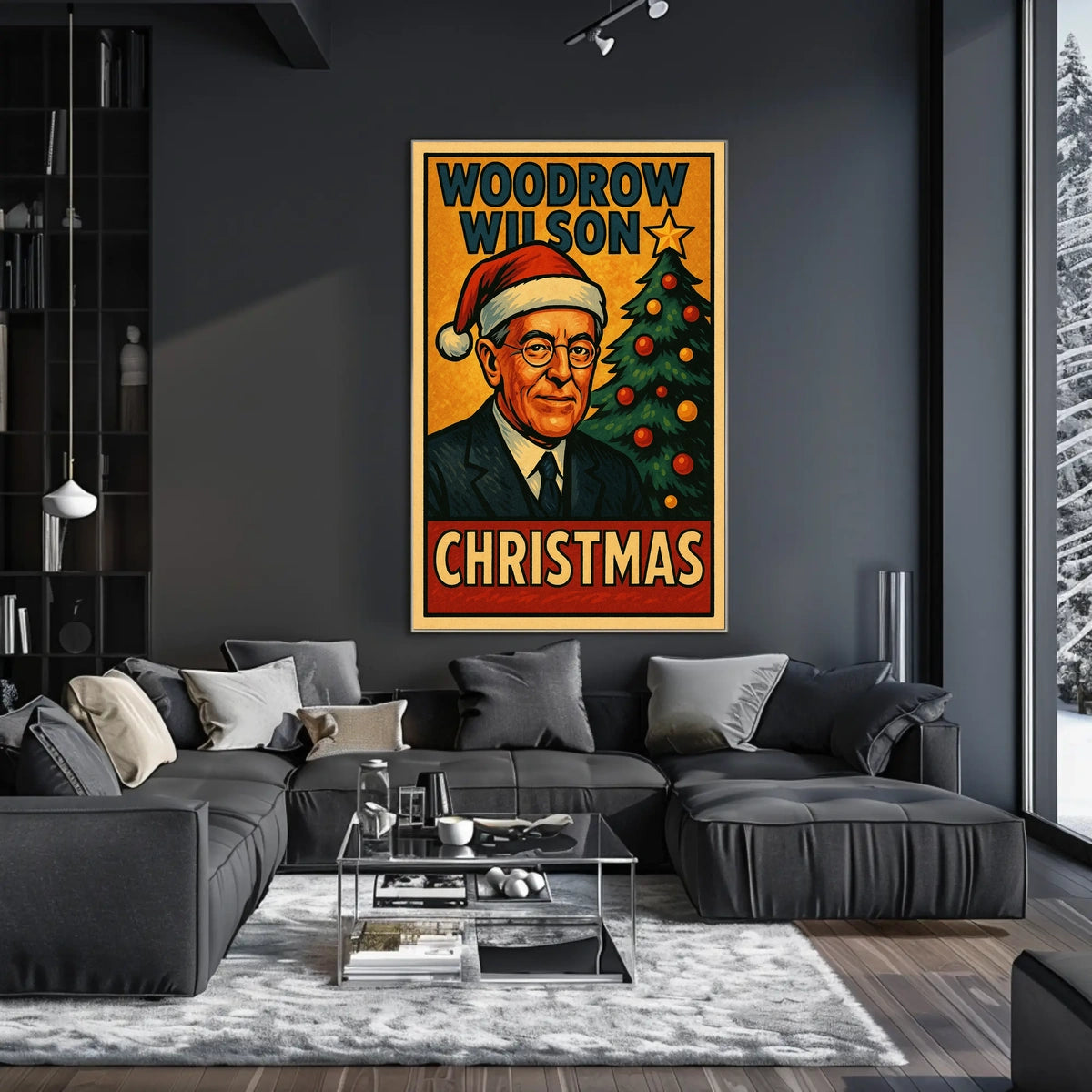 Woodrow Wilson Christmas Poster
