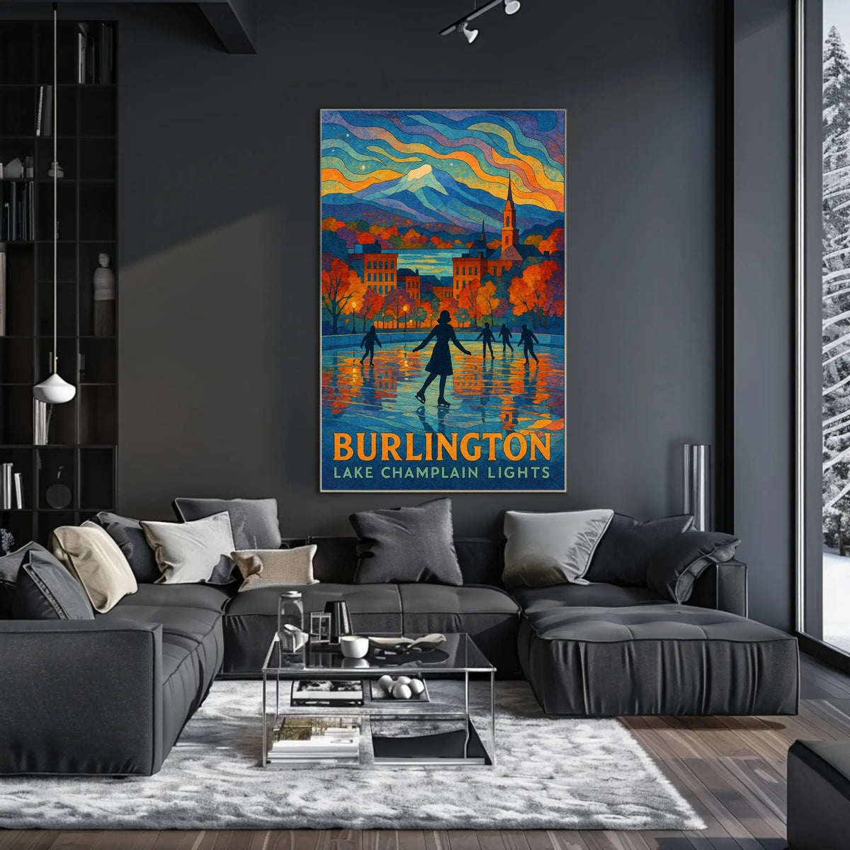 Burlington Lake Champlain Lights Poster