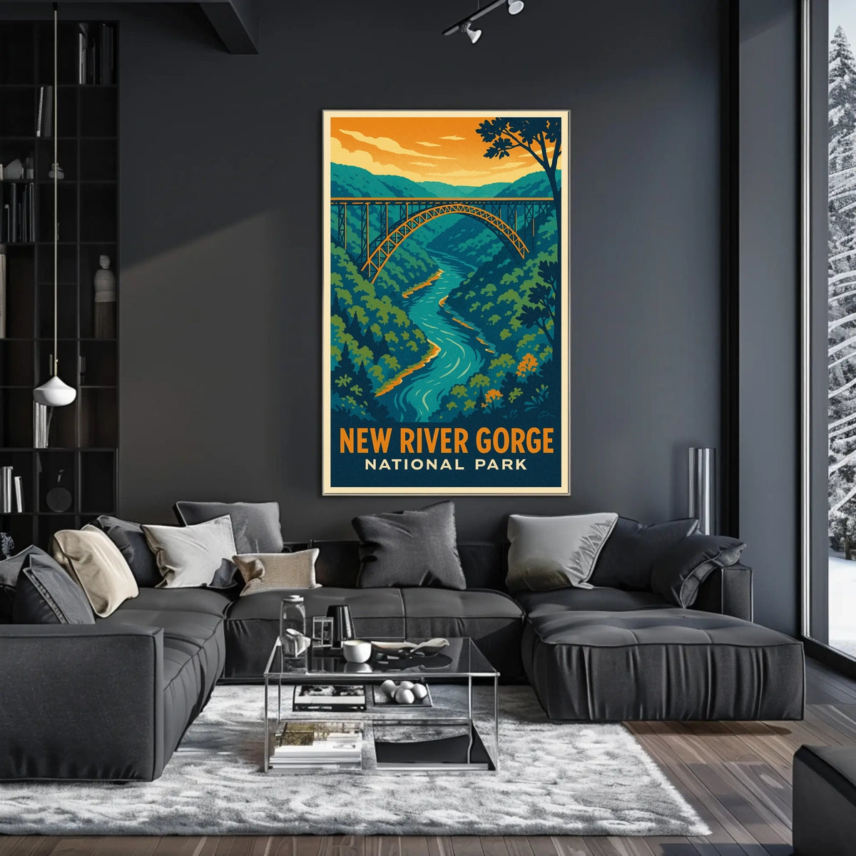 New River Gorge National Park Vintage Poster