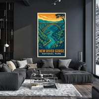 New River Gorge National Park Vintage Poster