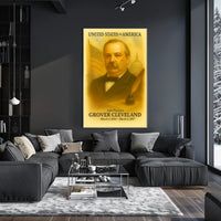 Grover Cleveland 24th President of the United States Vintage Watercolor Poster