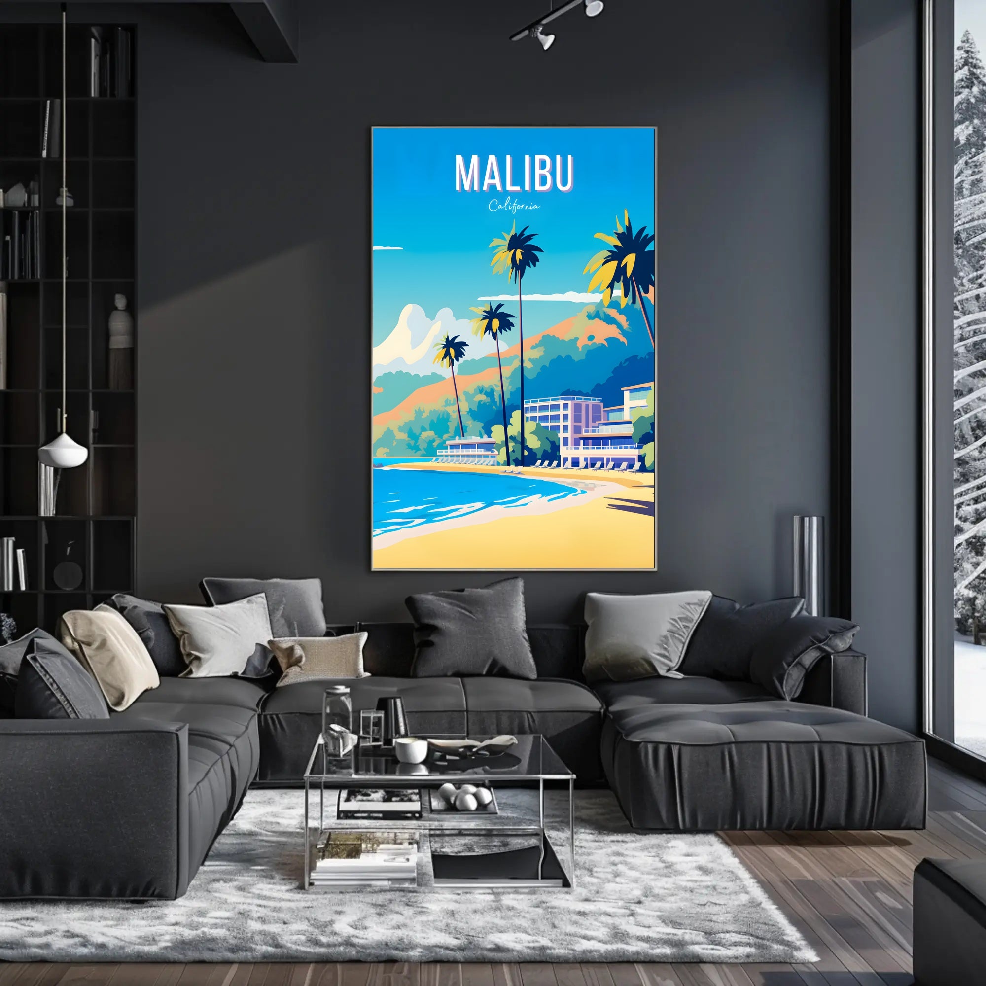 Malibu Beach Paradise Travel Poster