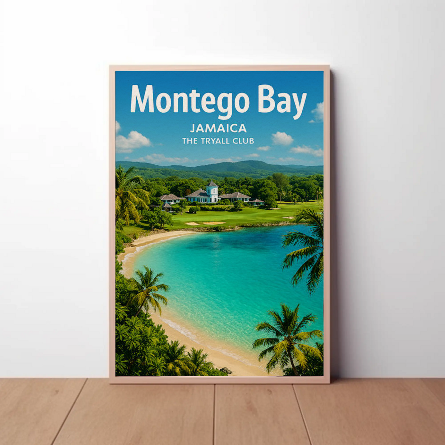 Montego Bay Jamaica Tropical Coastline Resort Poster Poster
