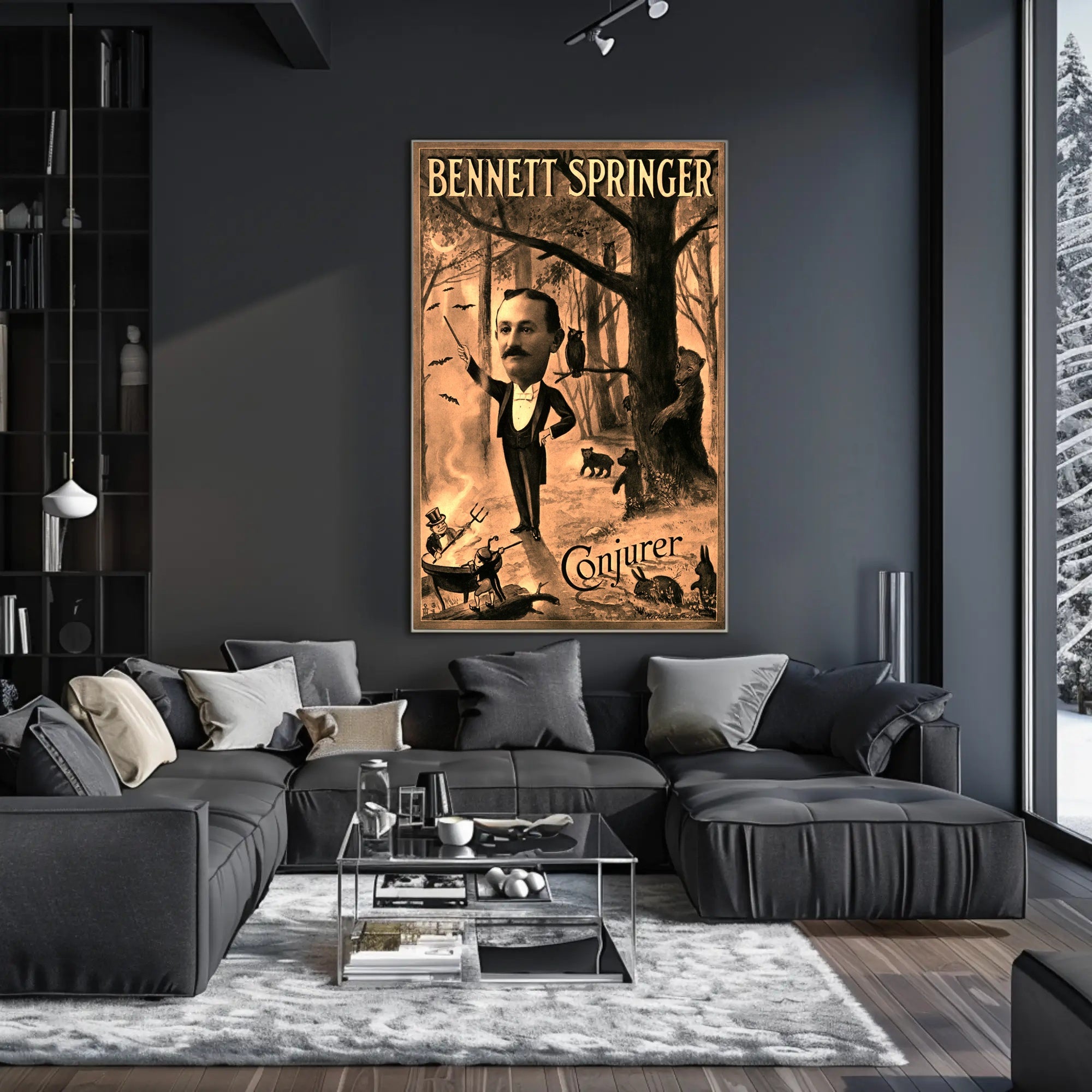 Magical Performance in Enchanted Forest Artistic Poster