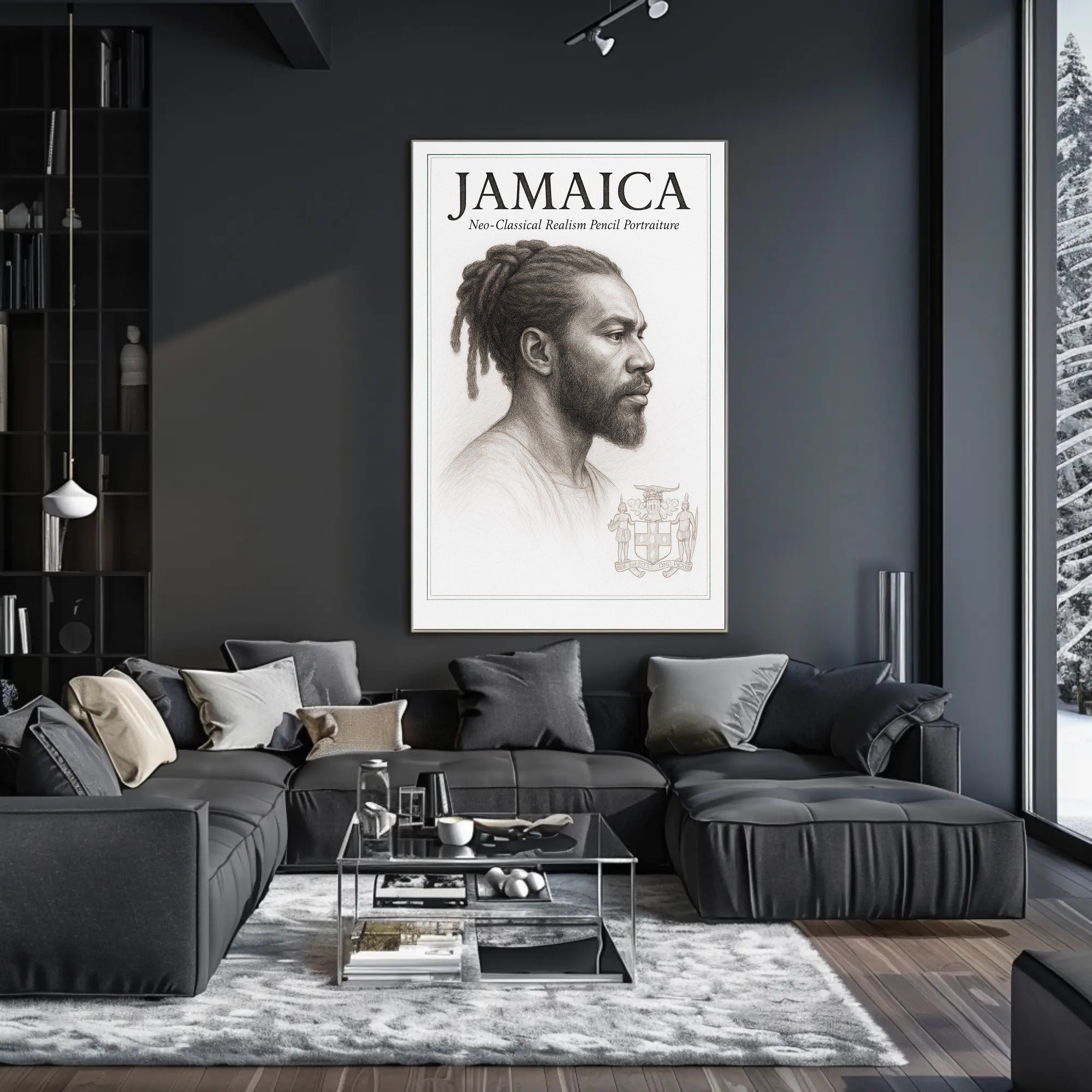 Jamaica NeoClassical Realism Portrait Poster PosterGoat