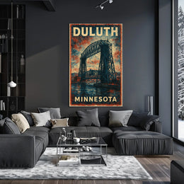 Duluth Minnesota Cityscape Traveler Poster
