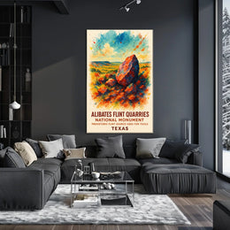 Alibates Flint Quarries Vibrant Texas Landmark National Park Poster