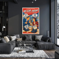 His Girl Friday A Classic Newsroom Comedy Poster PosterGoat