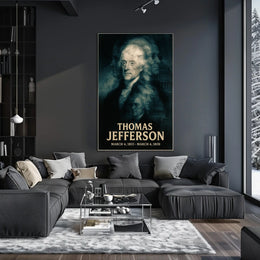 Thomas Jefferson 3rd President of the United States Double Exposure Poster