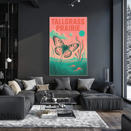 Tallgrass Prairie Vintage Landscape Decor Poster