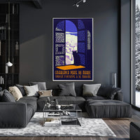 Casablanca Cat Cityscape Vintage Poster PosterGoat