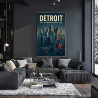 Detroit City Of Innovation And Grit Poster