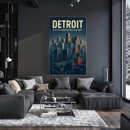 Detroit City Of Innovation And Grit Poster