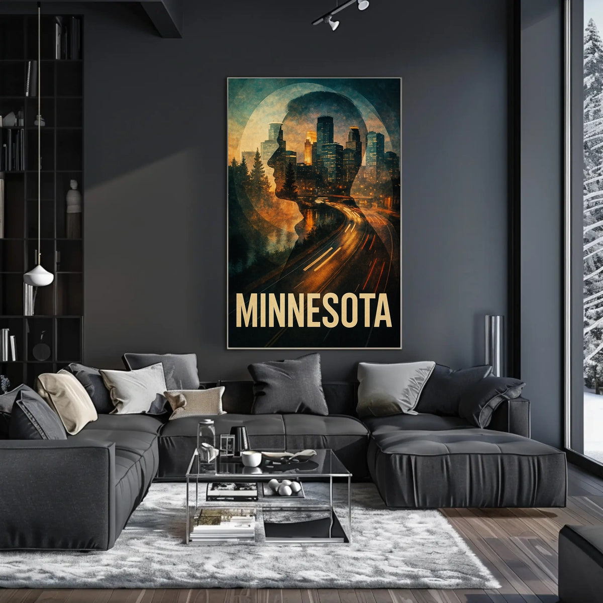 Minnesota Silhouette Poster